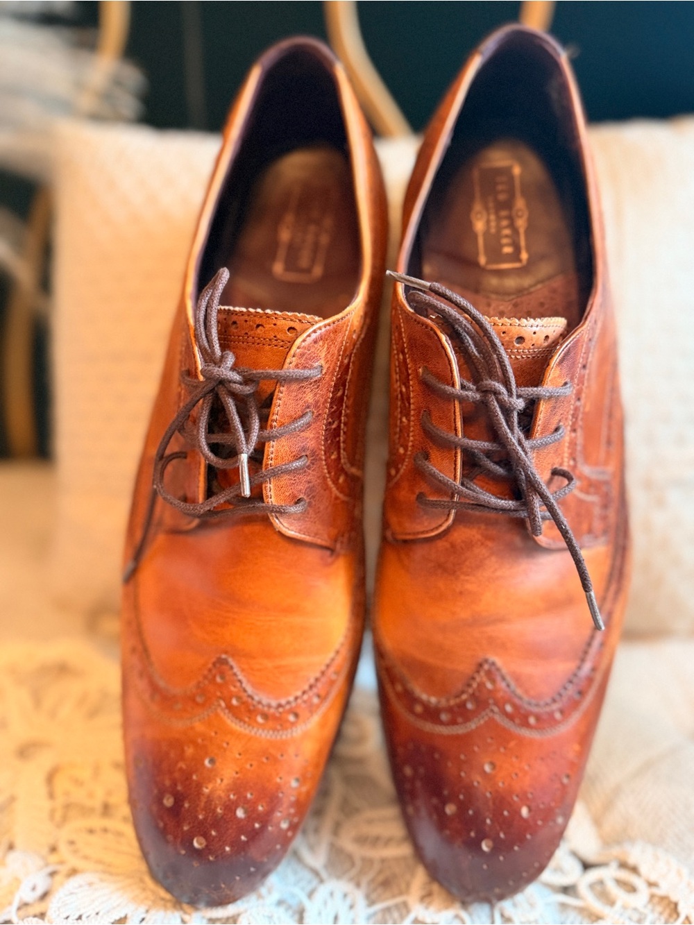 Ted Baker Gryene Men’s Cognac Leather brogues in size 12US